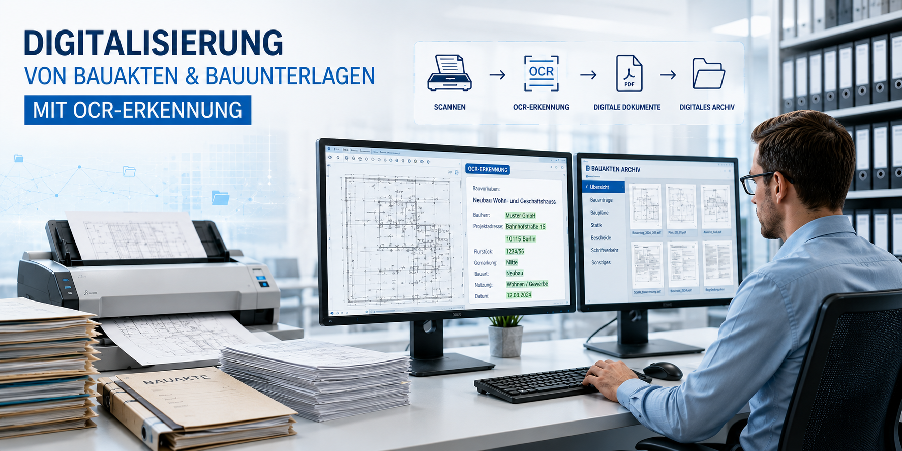 Digitalisierung von Bauakten & Bauunterlagen mit OCR Erkennung